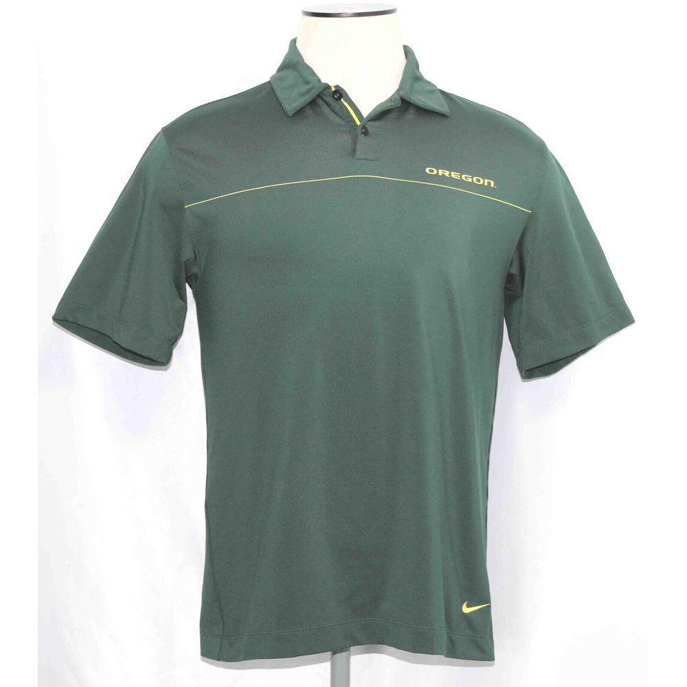 NIKE Fit Dry Oregon Ducks‎ Green  Polo Shirt Mens Size Small